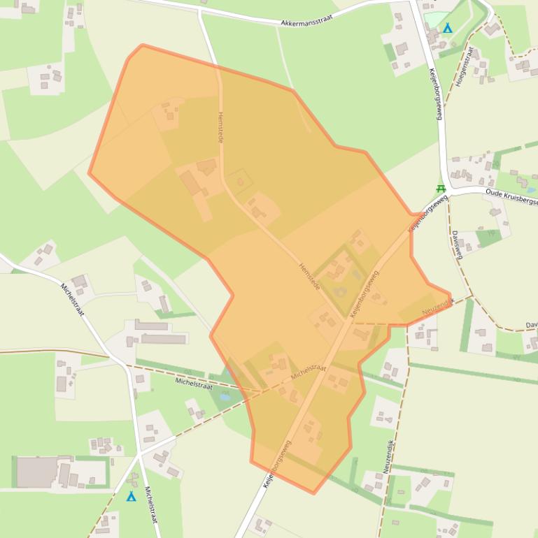 Kaart van postcodegebied 7021LT.