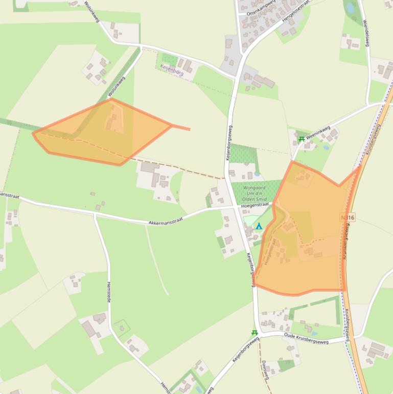 Kaart van postcodegebied 7021LX.