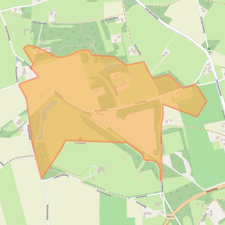 Kaart van postcodegebied 7021ME.