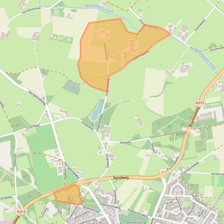 Kaart van postcodegebied 7021MS.