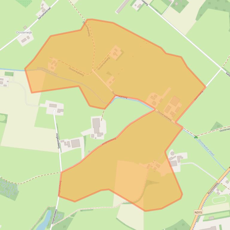 Kaart van postcodegebied 7021MT.