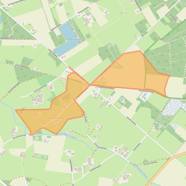 Kaart van postcodegebied 7021MV.