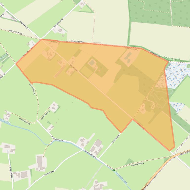 Kaart van postcodegebied 7021MX.