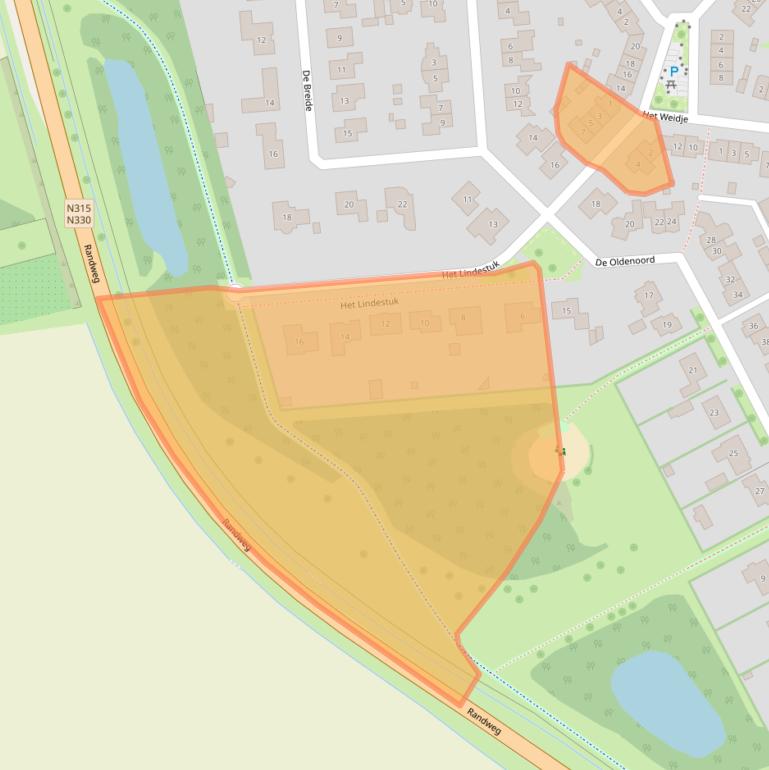 Kaart van postcodegebied 7021NG.