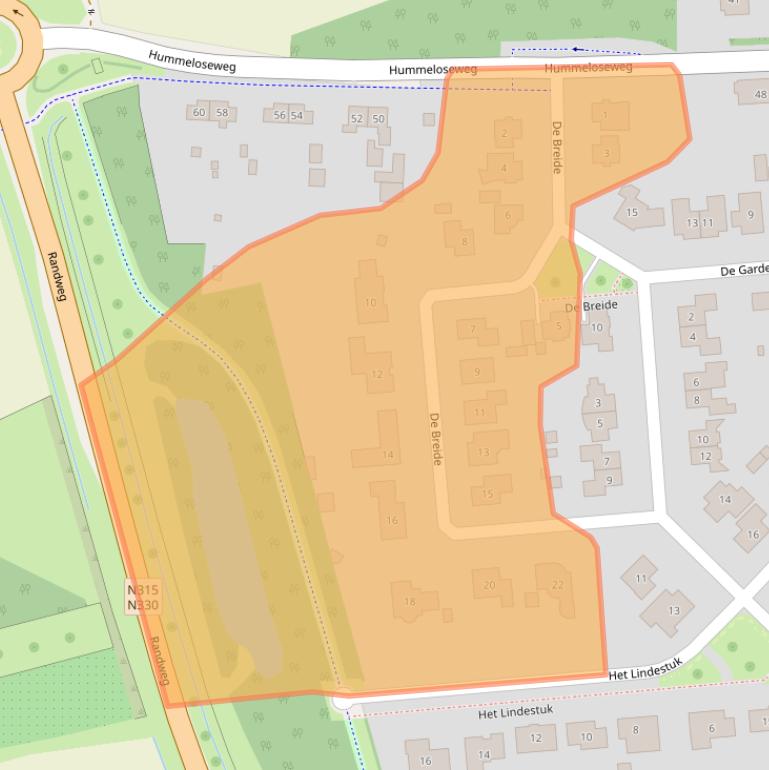 Kaart van postcodegebied 7021NK.