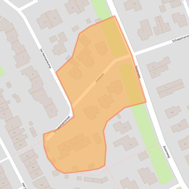 Kaart van postcodegebied 7021NP.