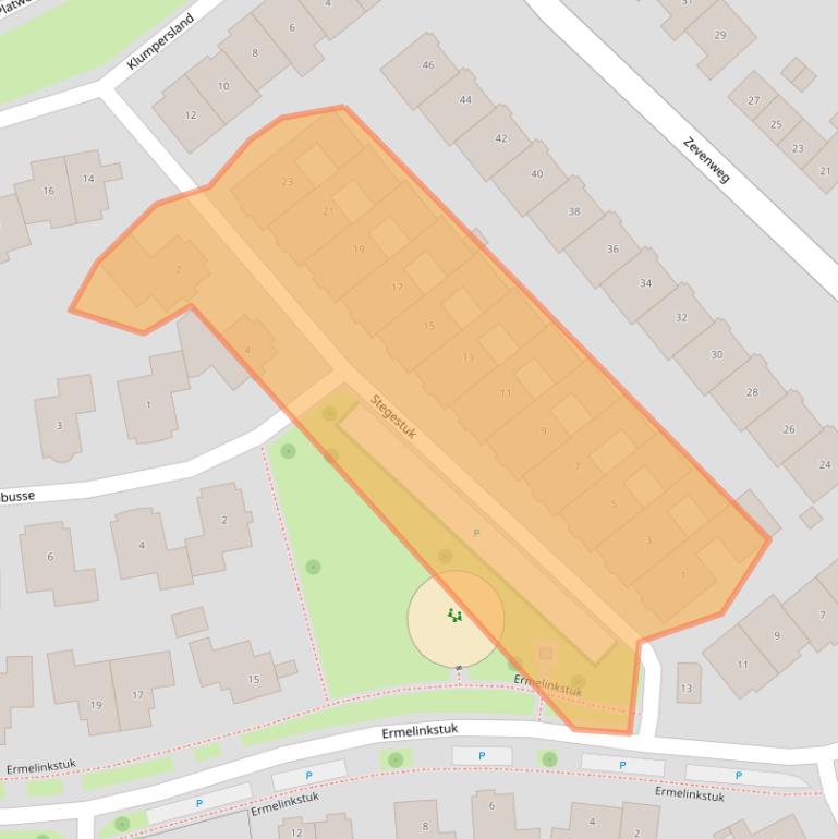 Kaart van postcodegebied 7021NV.
