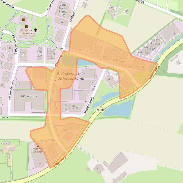 Kaart van postcodegebied 7021PB.