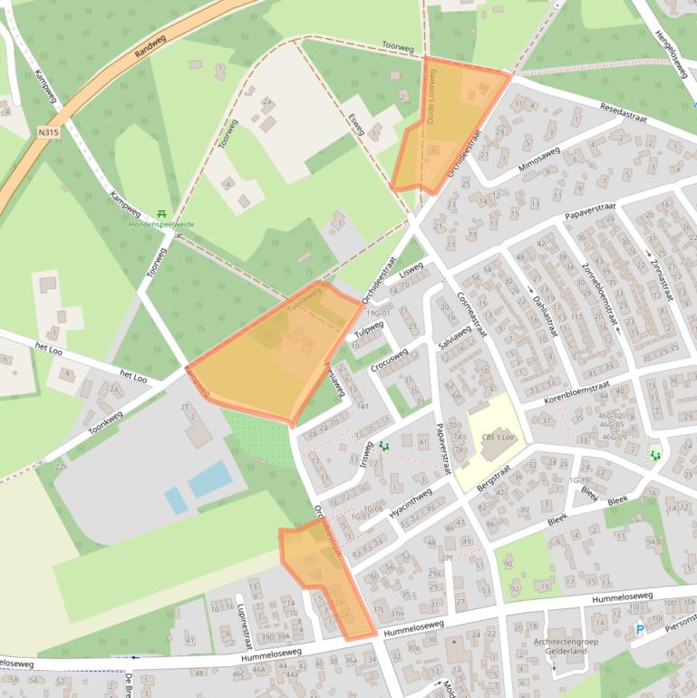 Kaart van postcodegebied 7021WZ.