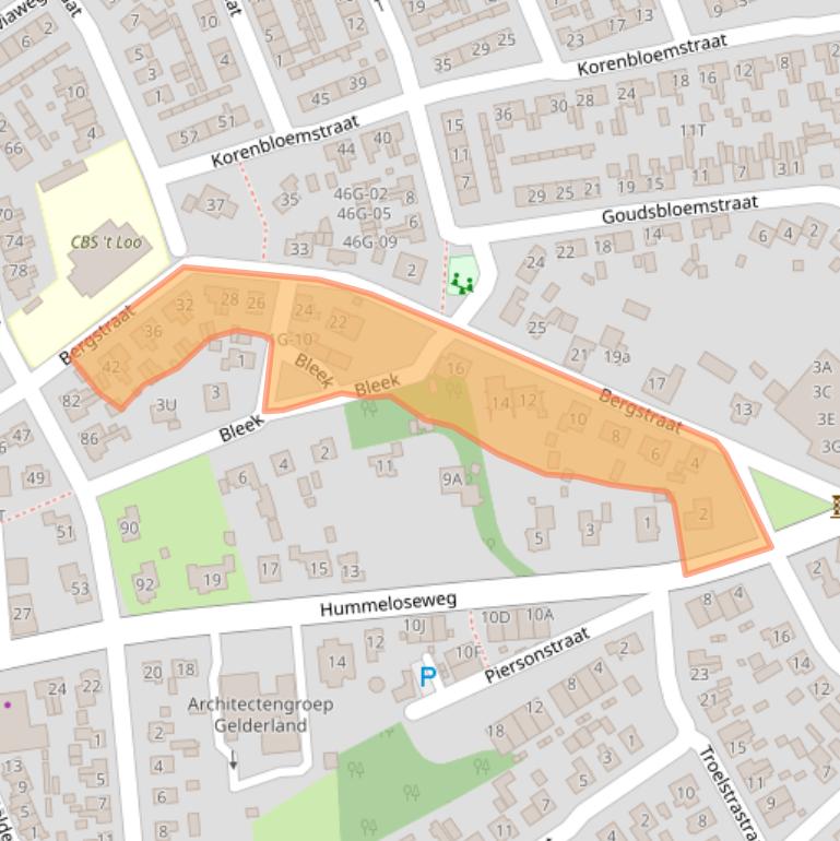 Kaart van postcodegebied 7021XJ.