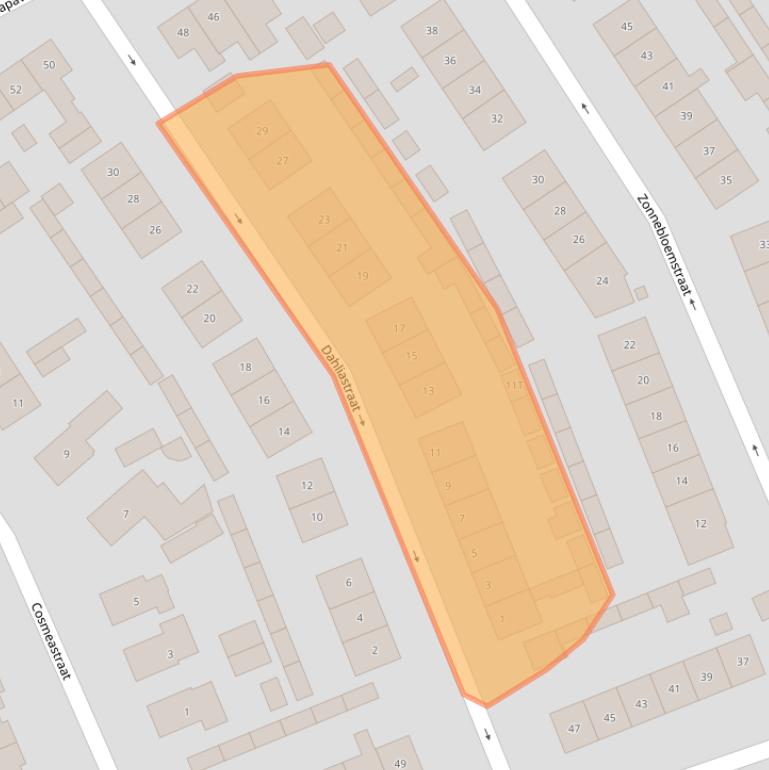 Kaart van postcodegebied 7021XX.