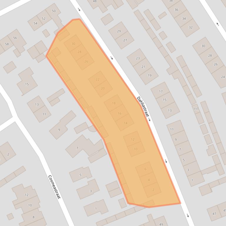 Kaart van postcodegebied 7021XZ.