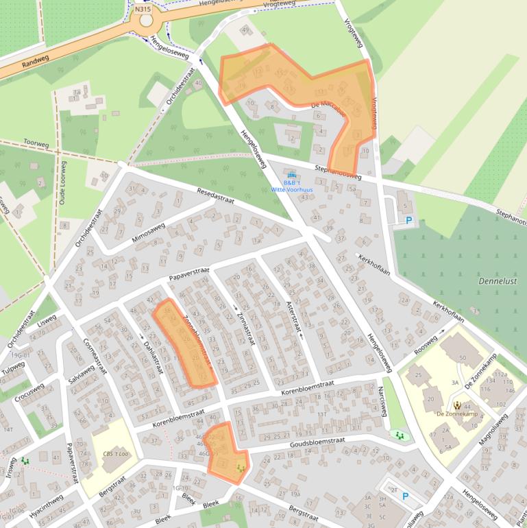 Kaart van postcodegebied 7021ZB.