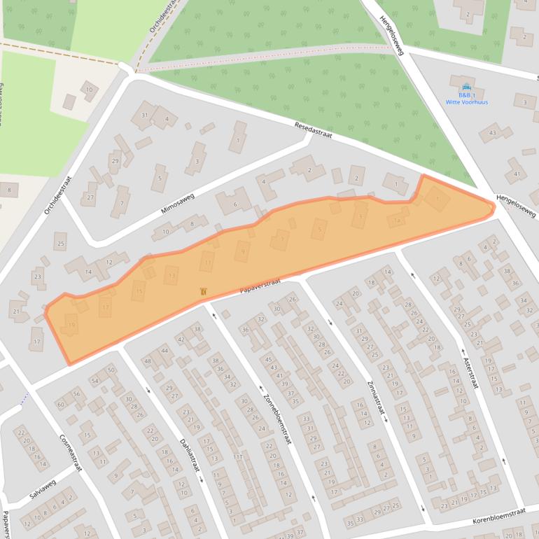 Kaart van postcodegebied 7021ZH.