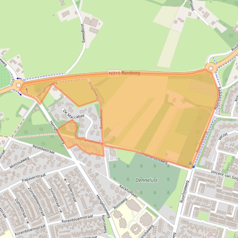 Kaart van postcodegebied 7021ZR.