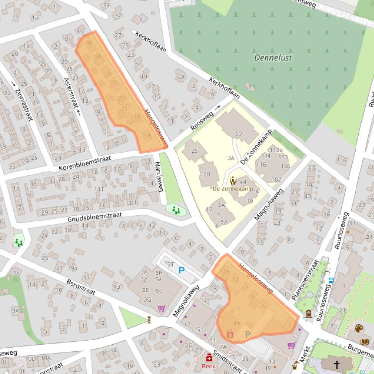 Kaart van postcodegebied 7021ZT.