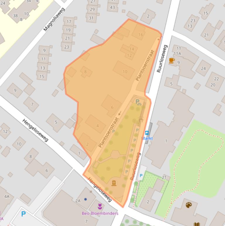 Kaart van postcodegebied 7021ZZ.