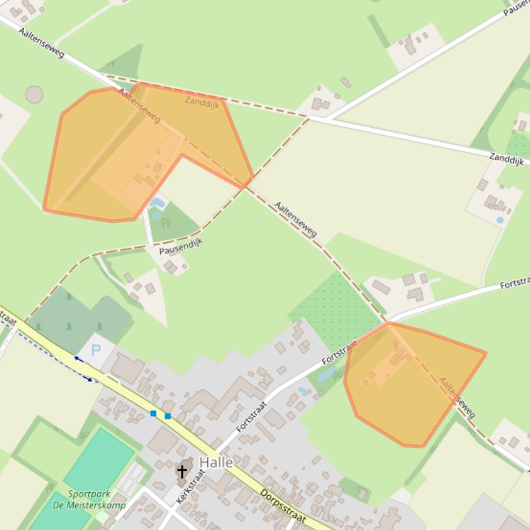 Kaart van postcodegebied 7025CB.