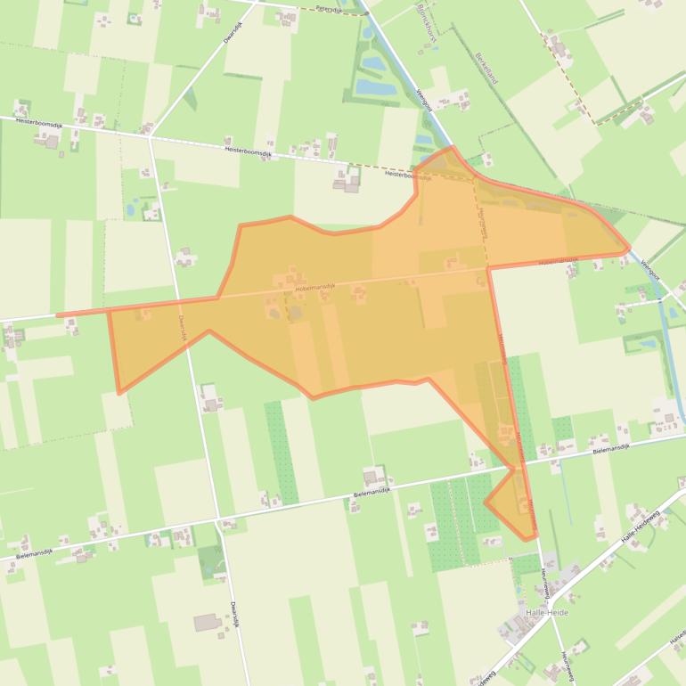 Kaart van postcodegebied 7025CP.