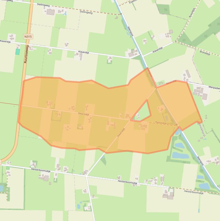 Kaart van postcodegebied 7025CT.