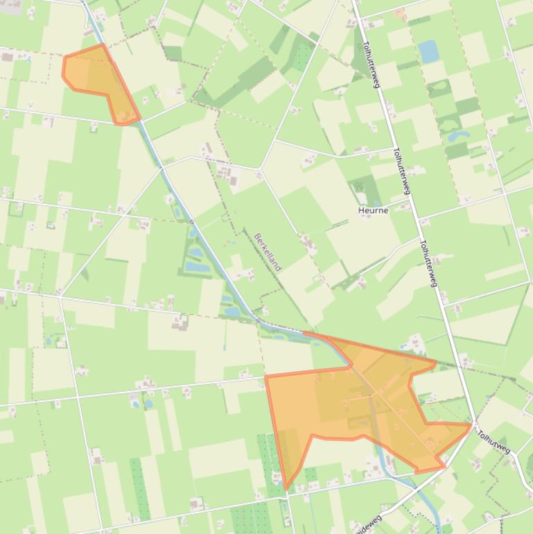 Kaart van postcodegebied 7025CX.