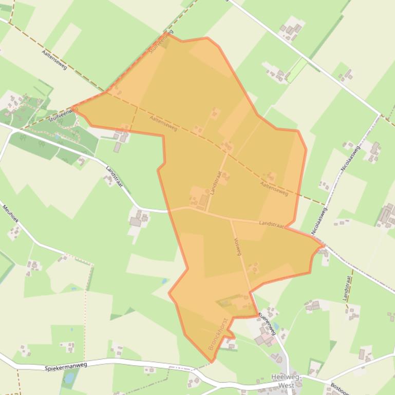 Kaart van postcodegebied 7025DN.