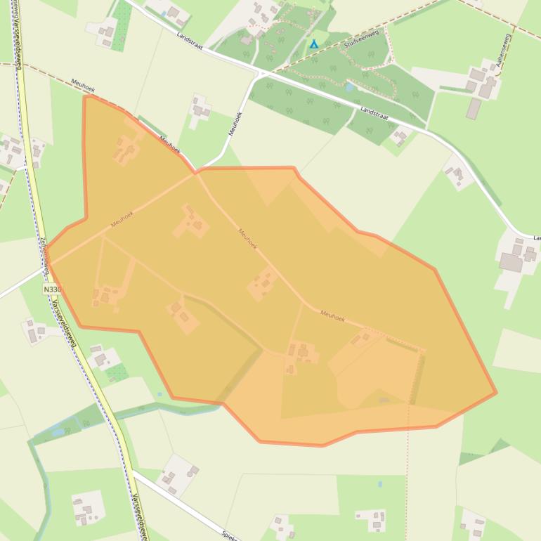 Kaart van postcodegebied 7025DR.