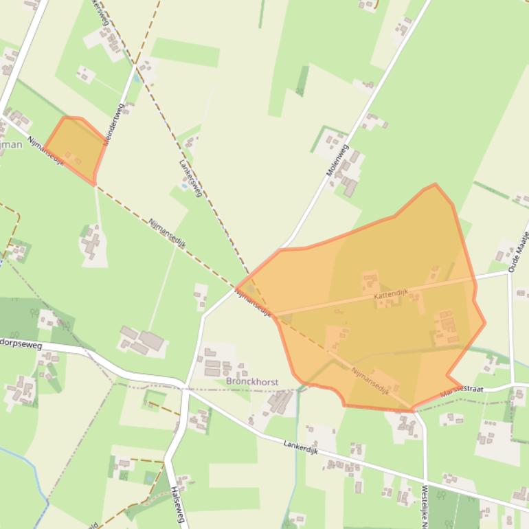 Kaart van postcodegebied 7025EA.