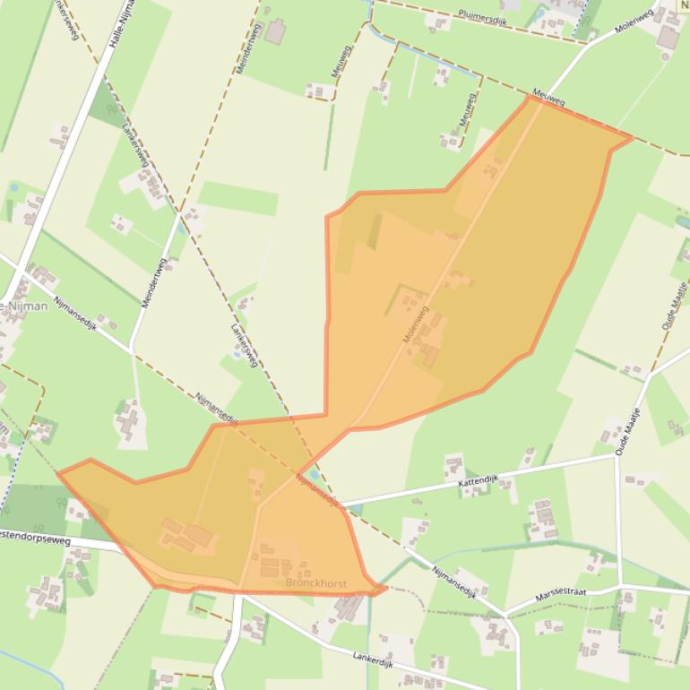 Kaart van postcodegebied 7025EB.