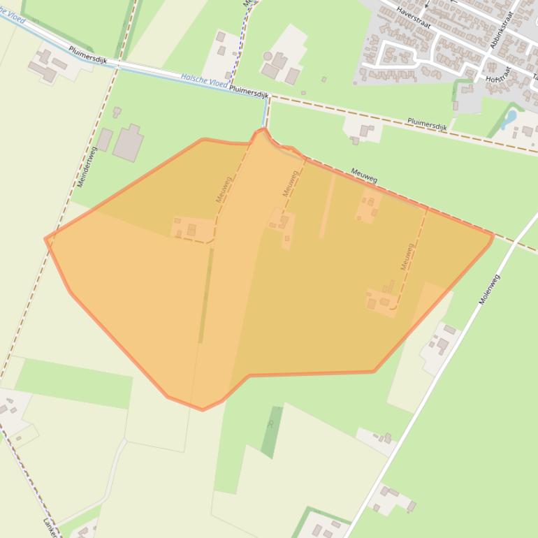 Kaart van postcodegebied 7025EC.