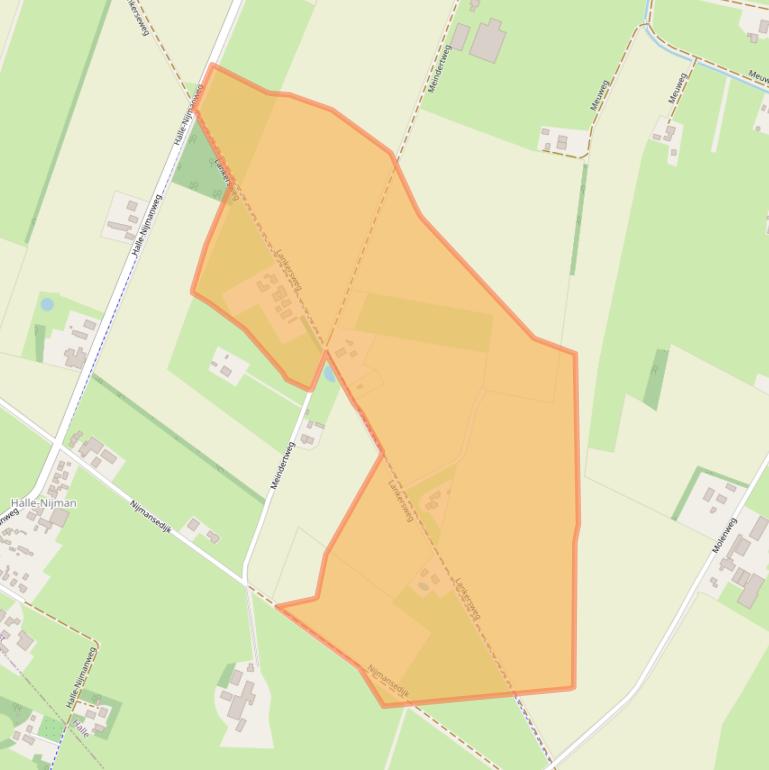 Kaart van postcodegebied 7025ED.