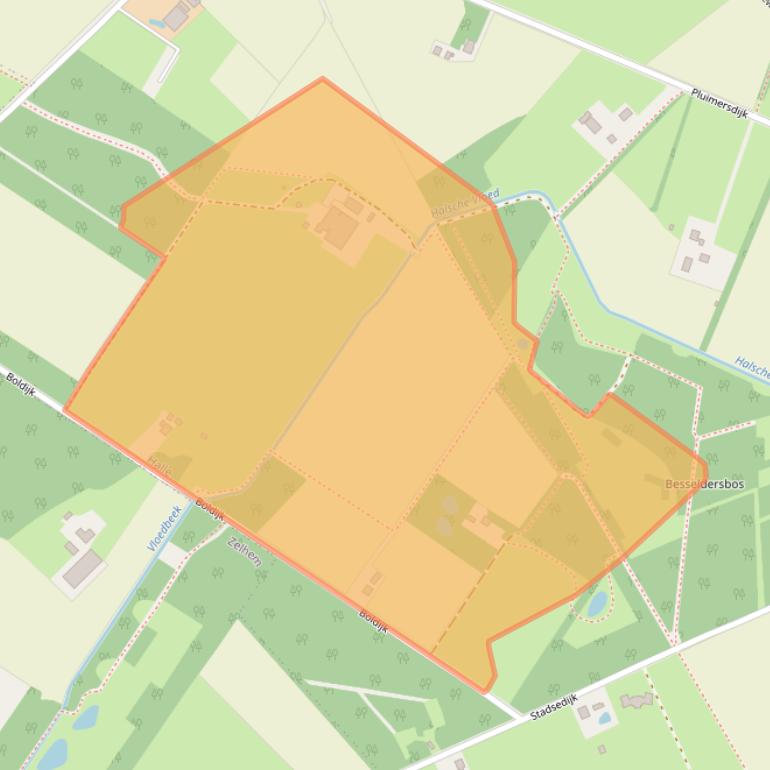 Kaart van postcodegebied 7025EL.