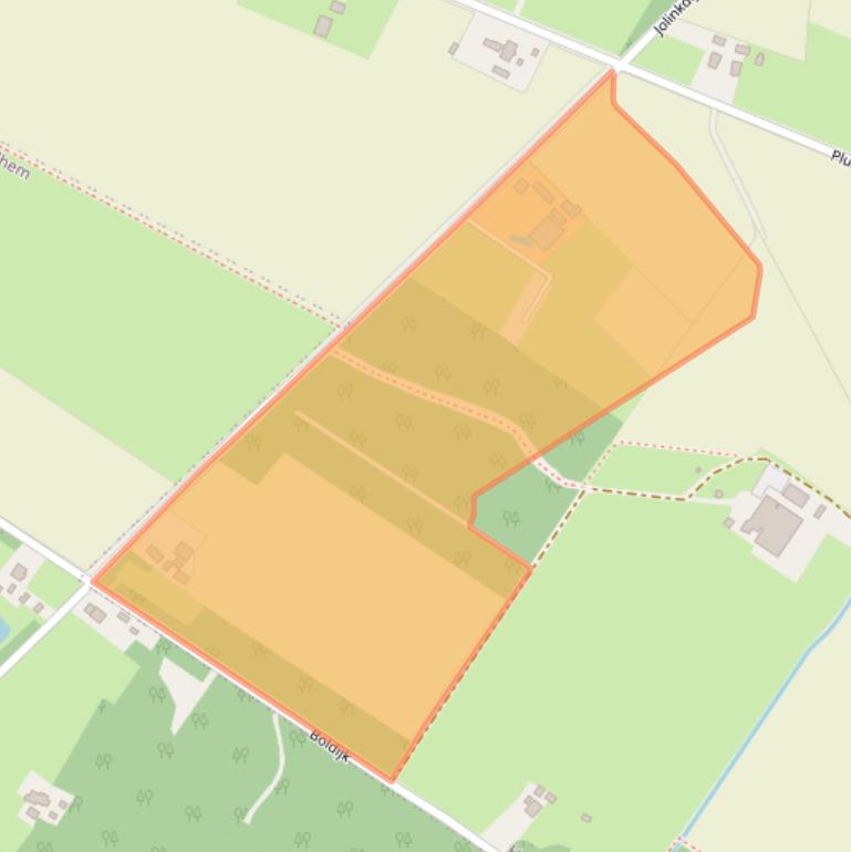 Kaart van postcodegebied 7025EM.