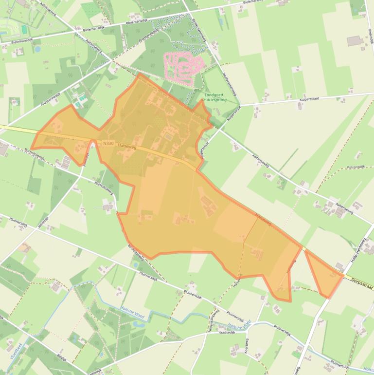 Kaart van postcodegebied 7025ET.