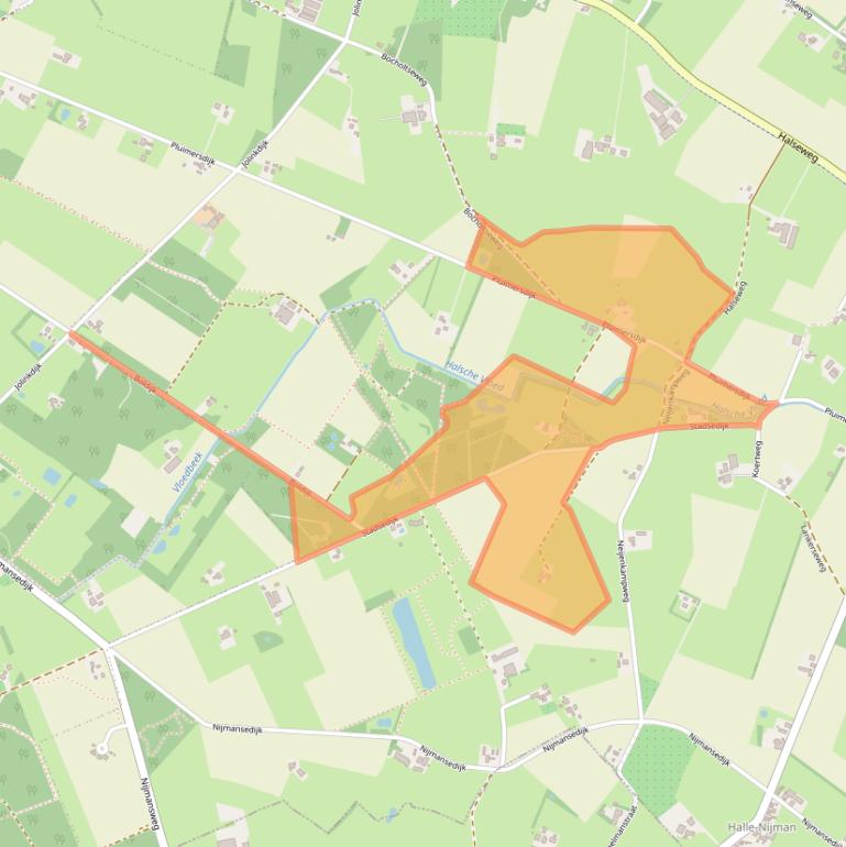 Kaart van postcodegebied 7025EV.