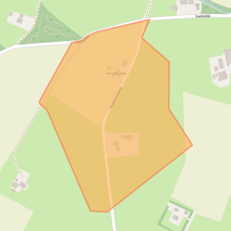 Kaart van postcodegebied 7025EW.