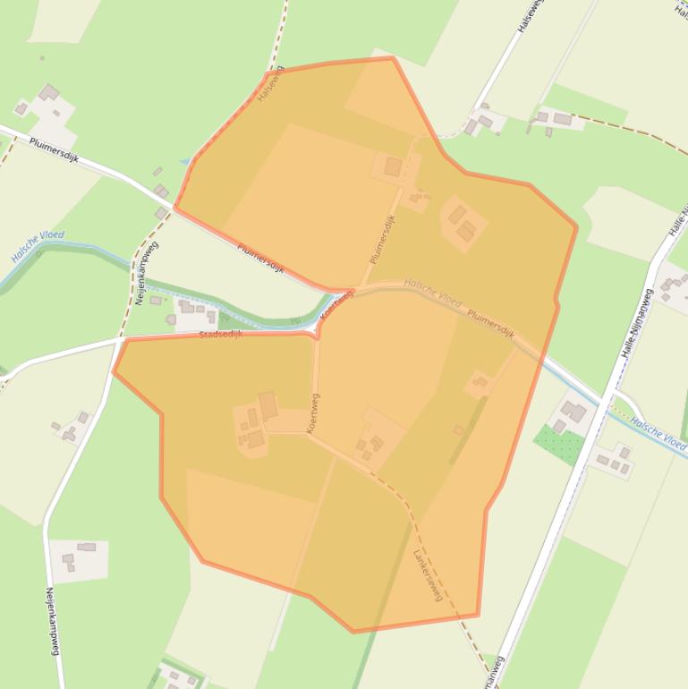 Kaart van postcodegebied 7025EX.