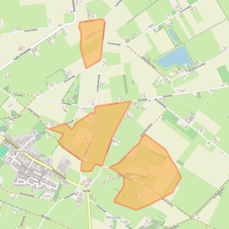 Kaart van postcodegebied 7025GD.