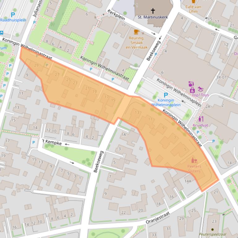 Kaart van postcodegebied 7031AA.