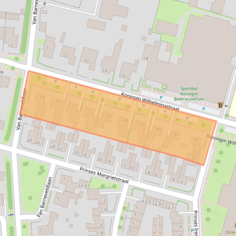 Kaart van postcodegebied 7031AB.