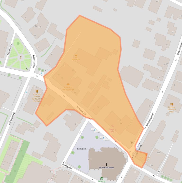 Kaart van postcodegebied 7031AE.