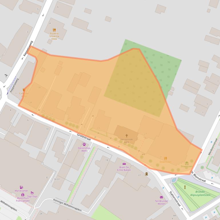 Kaart van postcodegebied 7031AG.