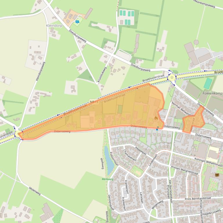 Kaart van postcodegebied 7031AM.