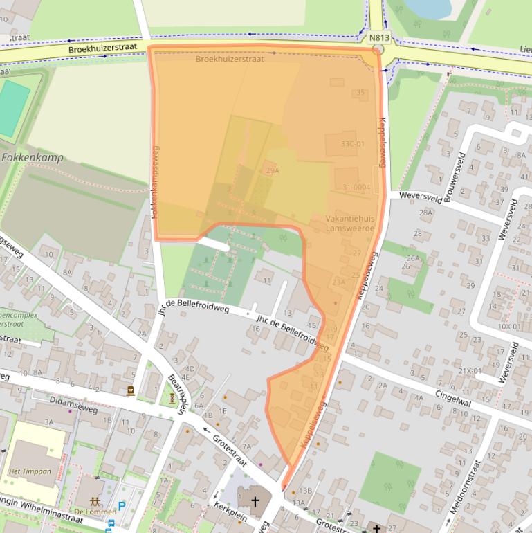 Kaart van postcodegebied 7031AR.