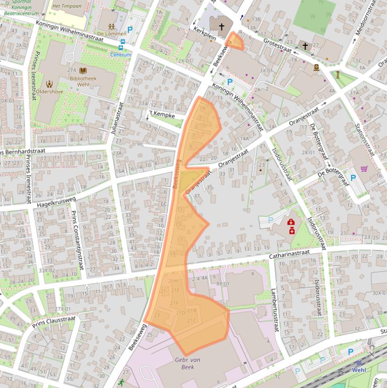 Kaart van postcodegebied 7031AT.