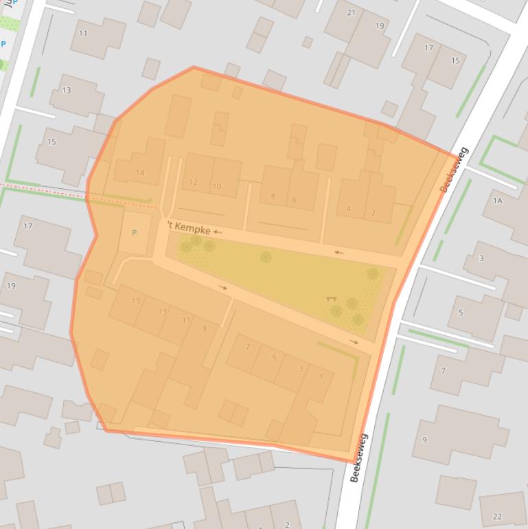 Kaart van postcodegebied 7031AZ.