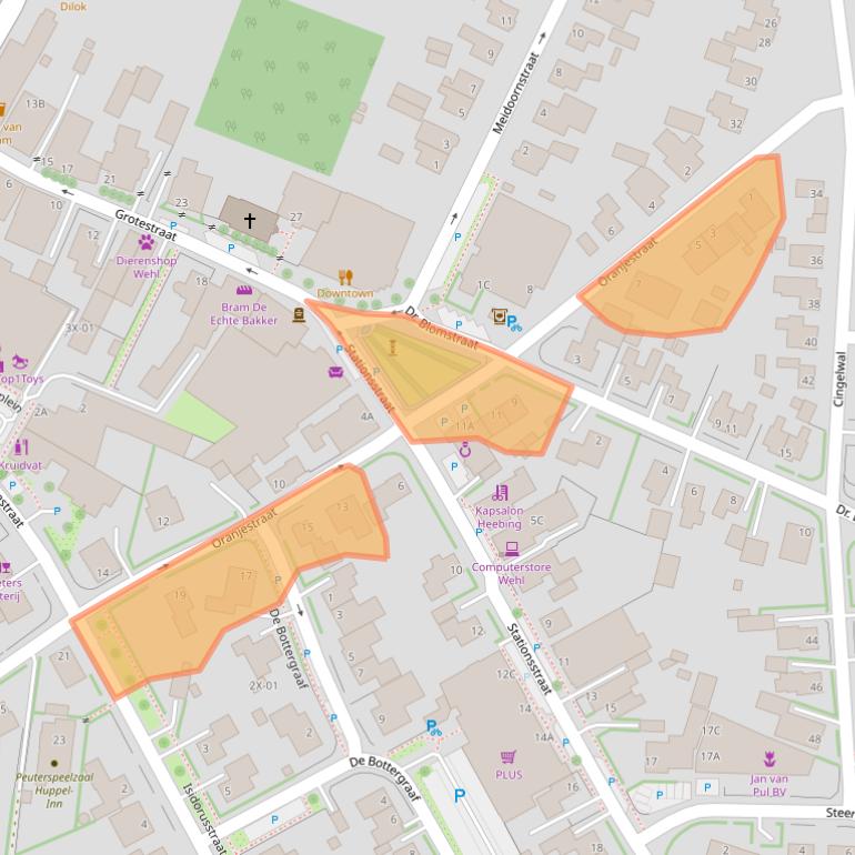 Kaart van postcodegebied 7031BJ.