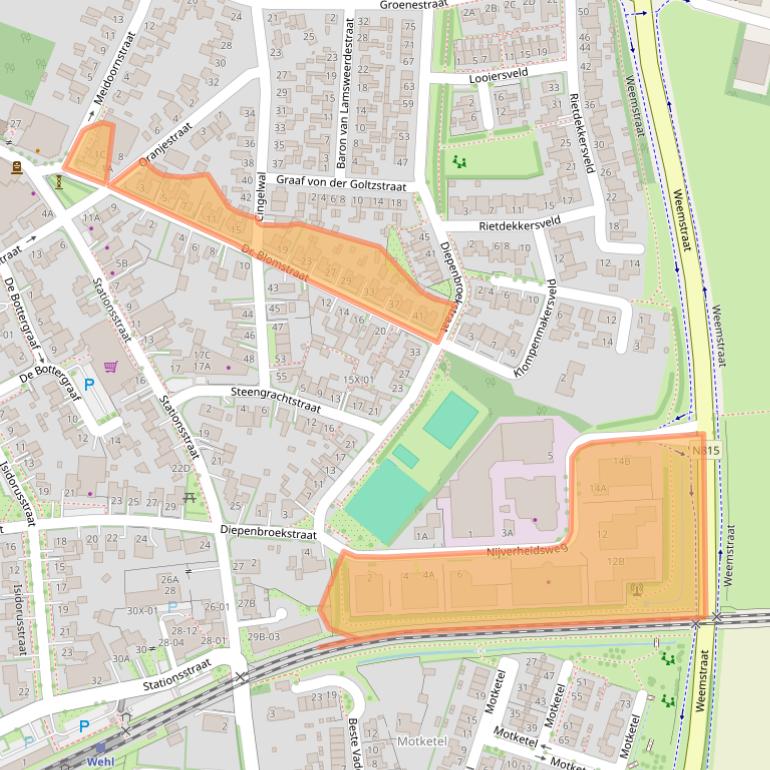 Kaart van postcodegebied 7031BV.