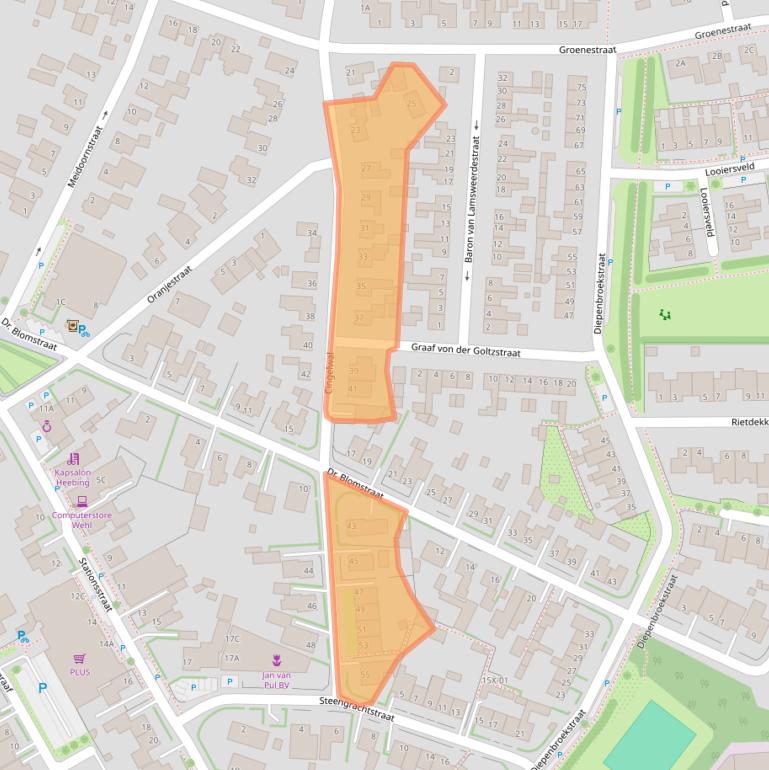 Kaart van postcodegebied 7031CB.