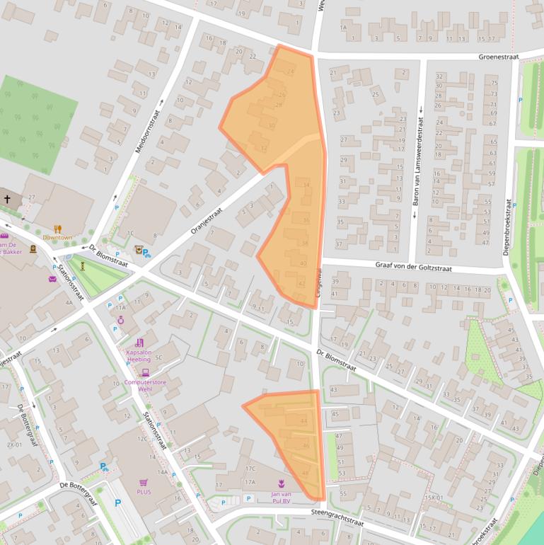 Kaart van postcodegebied 7031CD.
